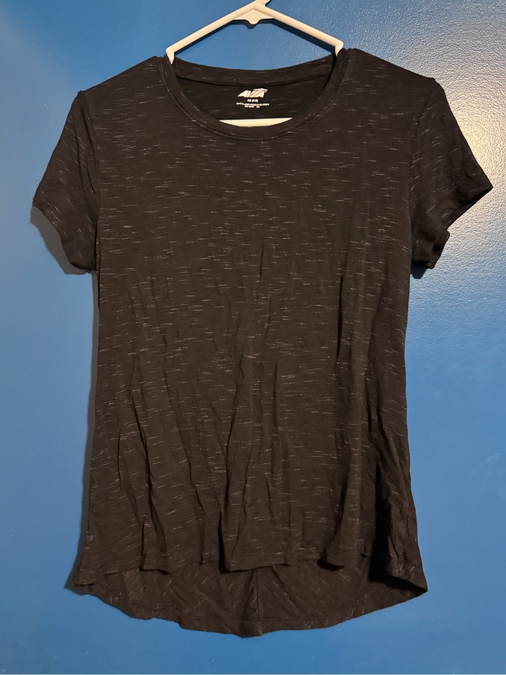 Avia Black Space-Dye Short Sleeve Tee